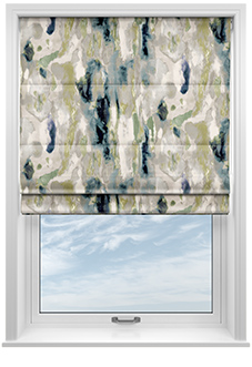 Interstellar, Teal - Roman Blind